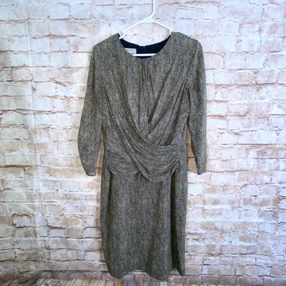 Hobbs London Dotted Silk Faux Wrap Dress Size 10